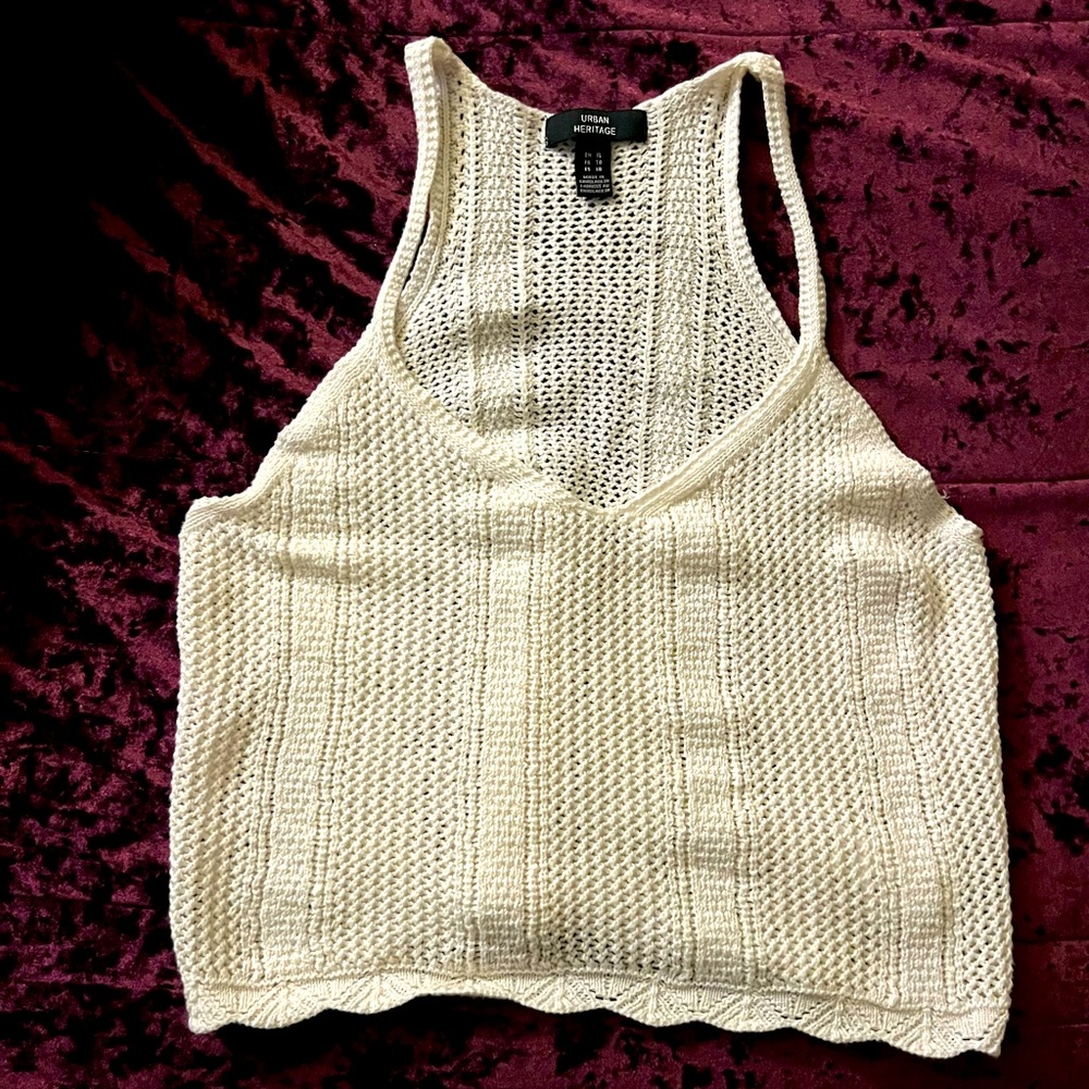 Urban heritage womens knitted tank top